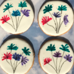 Watercolor flower cookies