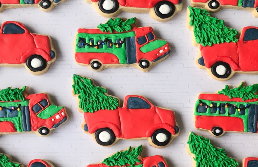 Christmas Tree Truck Cookies