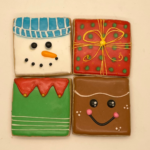 Square Christmas cookies