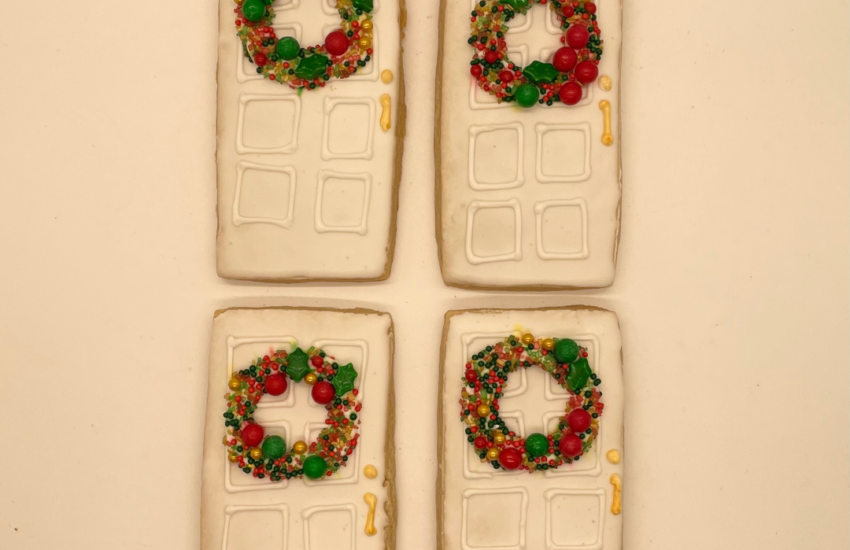 Christmas Door Wreath Cookies